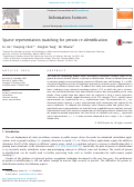 Cover page: Sparse representation matching for person re-identification