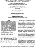 Cover page: The Impact of Prior Knowledge in Narrative-Based Learning on Understanding Biological Concepts in Higher Education