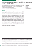 Cover page: Addressing Outcome Measure Variability in Myasthenia Gravis Clinical Trials.