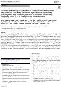Cover page: The safety and efficacy of clofarabine in combination with high-dose cytarabine and total body irradiation myeloablative conditioning and allogeneic stem cell transplantation in children, adolescents, and young adults (CAYA) with poor-risk acute leukemia