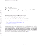 Cover page: The fluid manifesto: emergent symmetries, hydrodynamics, and black holes
