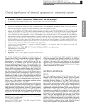 Cover page: Clinical significance of stromal apoptosis in colorectal cancer