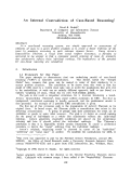 Cover page: An Internal Contradiction of Case-Based Reasoning