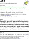 Cover page: Plasmodesmal endoplasmic reticulum proteins regulate intercellular trafficking of cucumber mosaic virus in Arabidopsis.
