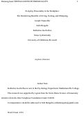 Cover page: Clustering by Well-Being in Workplace Social Networks: Homophily and Social Contagion