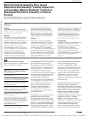 Cover page: Medical Student Sexuality: How Sexual Experience and Sexuality Training Impact U.S. and Canadian Medical Students' Comfort in Dealing with Patients' Sexuality in Clinical Practice