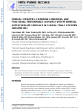 Cover page: Medical therapies, comorbid conditions, and functional performance in people with peripheral artery disease enrolled in clinical trials between 2004 and 2021.