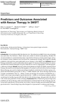 Cover page: Predictors and Outcomes Associated with Rescue Therapy in SWIFT