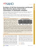 Cover page: Evolution of Cell Size Homeostasis and Growth Rate Diversity during Initial Surface Colonization of Shewanella oneidensis