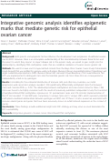 Cover page: Integrative genomic analysis identifies epigenetic marks that mediate genetic risk for epithelial ovarian cancer.
