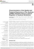 Cover page: Characterization of the Spatial and Temporal Expression of Two Soybean miRNAs Identifies SCL6 as a Novel Regulator of Soybean Nodulation.