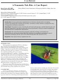 Cover page: A Traumatic Tick Bite: A Case Report