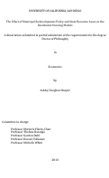 Cover page: The Effect of Municipal Redevelopment Policy and State Recourse Laws on the Residential Housing Market