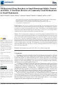 Cover page: Antibacterial Drug Residues in Small Ruminant Edible Tissues and Milk: A Literature Review of Commonly Used Medications in Small Ruminants