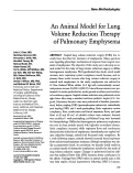 Cover page: An animal model for lung volume reduction therapy of pulmonary emphysema.