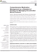 Cover page: Comprehensive Medication Management as a Standard of Practice for Managing Uncontrolled Blood Pressure