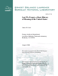 Cover page: Lest We Forget, a Short History of Housing in the United States