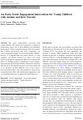 Cover page: An Early Social Engagement Intervention for Young Children with Autism and their Parents