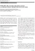 Cover page: WISE-2005: effect of aerobic and resistive exercises on orthostatic tolerance during 60 days bed rest in women