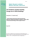 Cover page: On Variations of Space-heating Energy Use in Office Buildings