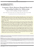 Cover page: Consumer Choice Between Hospital-Based and Freestanding Facilities for Arthroscopy