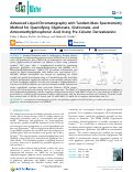 Cover page: Advanced Liquid Chromatography with Tandem Mass Spectrometry Method for Quantifying Glyphosate, Glufosinate, and Aminomethylphosphonic Acid Using Pre-Column Derivatization.