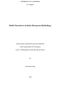 Cover page: Birth Narratives in Indo-European Mythology