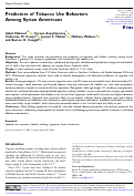 Cover page of Predictors of Tobacco Use Behaviors Among Syrian Americans.