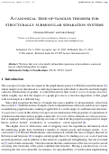 Cover page: A canonical tree-of-tangles theorem for structurally submodular separation systems