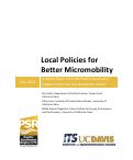 Cover page of Local Policies for Better Micromobility