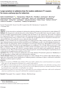 Cover page: Large variation in radiation dose for routine abdomen CT: reasons for excess and easy tips for reduction.