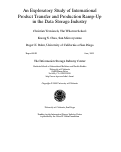 Cover page of An Exploratory Study of International Product Transfer and Production Ramp-Up in the Data Storage Industry