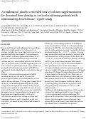 Cover page: A randomized, placebo‐controlled trial of calcium supplementation for decreased bone density in corticosteroid‐using patients with inflammatory bowel disease: a pilot study