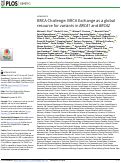 Cover page: BRCA Challenge: BRCA Exchange as a global resource for variants in BRCA1 and BRCA2.