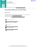 Cover page: Neurological Reflections on Social Stigma