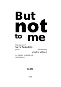 Cover page: But Not to Me