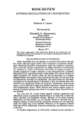 Cover page: <em>Antibias Regulations of Universities</em> by Richard A. Lester