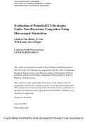 Cover page: Evaluation of Potential ITS Strategies Under Non-Recurrent Congestion Using Microscopic Simulation