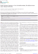 Cover page: Draft Genome Sequence of an Actinobacterium, Brachybacterium muris Strain UCD-AY4