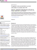 Cover page: Cingulate transcranial direct current stimulation in adults with HIV