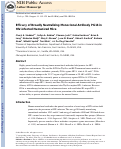 Cover page: Efficacy of broadly neutralizing monoclonal antibody PG16 in HIV-infected humanized mice