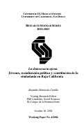 Cover page: La democracia ajena: Jóvenes, socialización política y constitución de la ciudadanía en Baja California.