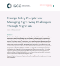 Cover page of Foreign Policy Co-optation: Managing Right-Wing Challengers Through Migration