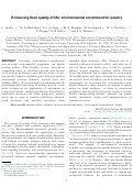 Cover page: Enhancing their quality of life: environmental enrichment for poultry