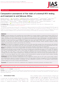 Cover page: Comparative assessment of five trials of universal HIV testing and treatment in sub‐Saharan Africa