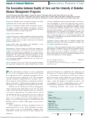 Cover page: The association between quality of care and the intensity of diabetes disease management programs.