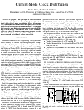 Cover page: Current-Mode Clock Distribution