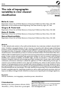 Cover page: The role of topographic variability in river channel classification