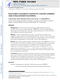 Cover page: Resuscitator's perceptions and time for corrective ventilation steps during neonatal resuscitation