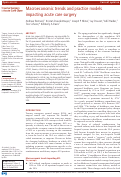 Cover page: Macroeconomic trends and practice models impacting acute care surgery